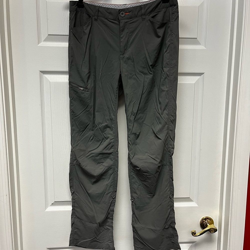 Orvis Explore Nature Gray Ankle Roll Performance Pants sz 10 (flaw)